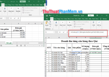 Nhập công thức ở file Tổng hợp