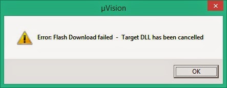 Error: Flash download failed – Target DLL has been cancelled