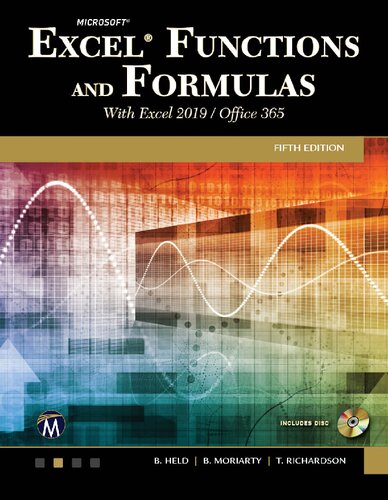 Book cover Microsoft Excel Functions and Formulas with Excel 2019/Office 365