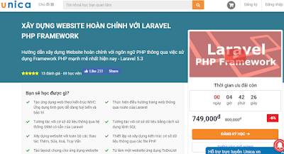 SHARE KHÓA HỌC: XÂY DỰNG WEBSITE HOÀN CHỈNH VỚI LARAVEL PHP FRAMEWORK