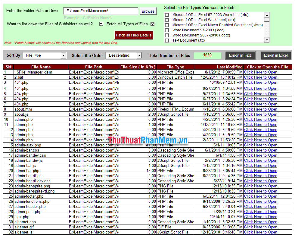File Excel quản lý hồ sơ chất lượng 3
