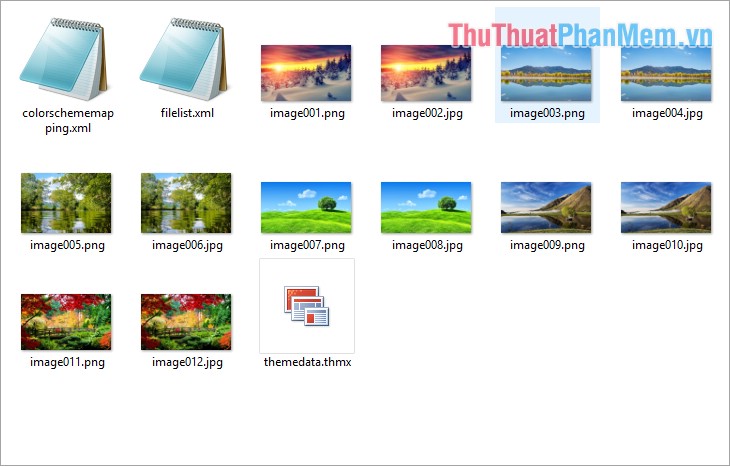Khi mở thư mục lên sẽ thấy tất cả hình ảnh trong file Word